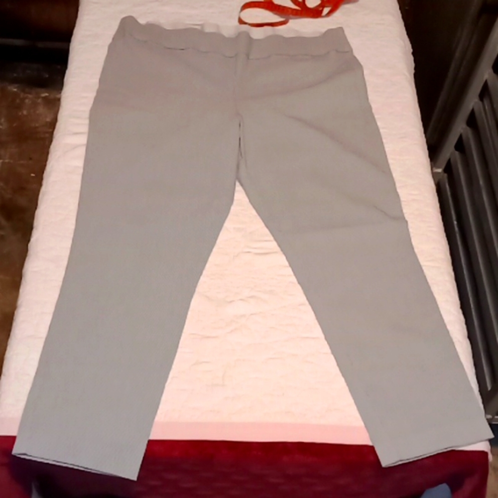 Ophelia Roe XLG. Gray With Stripes Dress Pants